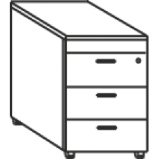 Тумба мобильная с 3 ящиками